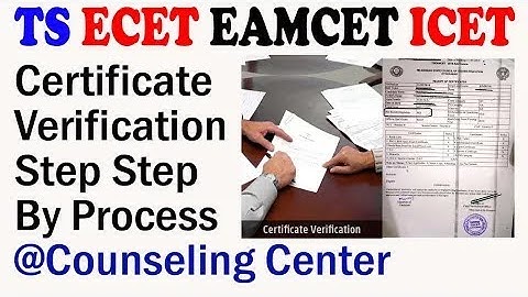 TS ECET EAMCET ICET Certificate Verification Step Step By Process