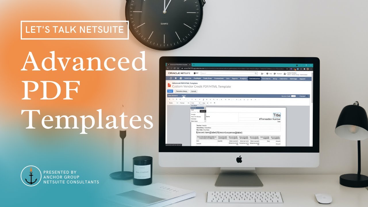 NetSuite Tutorial | Advanced PDF Templates - YouTube