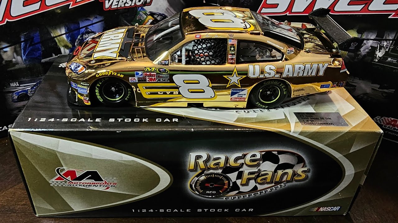 2,500台限定 NASCAR 金 ゴールド メモリアルシリーズ 1/24 Mark Martin 24k Gold 2008 Diecast 1 of 24 - YouTube