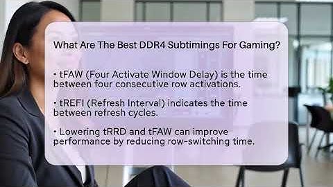 What Are The Best DDR4 Subtimings For Gaming? - Your Computer Companion