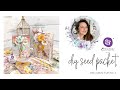 DIY Seed Packet Mini Album Tutorial | With Measurements | Pockets, Tags, Ephemera | Prima Marketing
