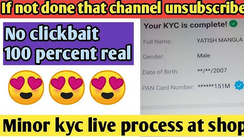 Paytm kyc under 18 years | Paytm minor kyc process | Live ta shop