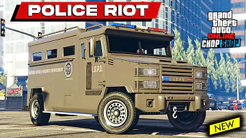 Police Riot TEST & Review | NEW DLC Police Emergency Vehicle in GTA 5 Online | Chop Shop DLC