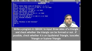 Check triangle is possible or not in qbasic