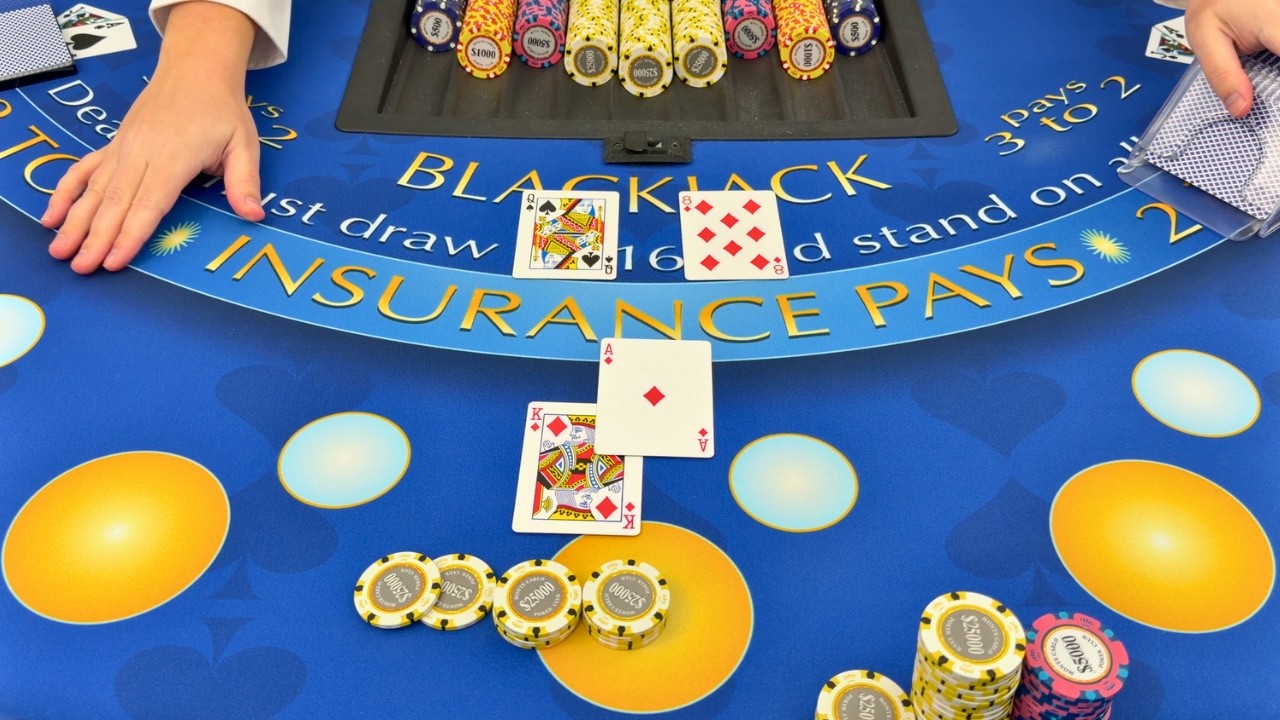I WON THREE HUGE BLACKJACK HANDS & PLACED MASSIVE DOUBLE & SPLIT BETS IN $1,000,000 HIGH LIMIT GAME!