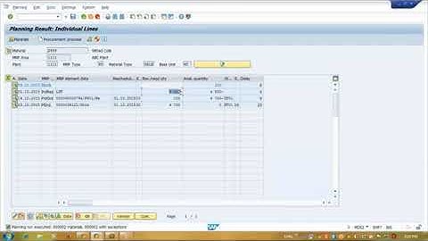 MRP RUN SETUP AND CONCEPT