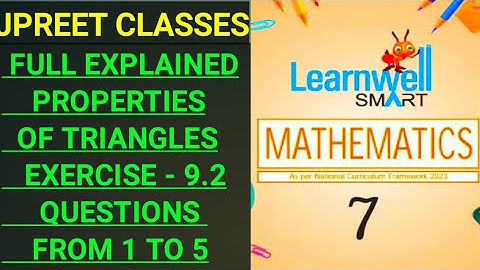 #class7#learnwell chapter 9#viralvideo #propertiesoftriangles exercise 9.2 question 1,2,3,4,5#jpreet