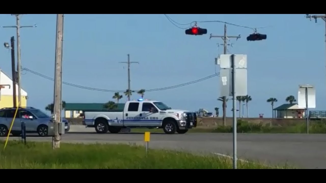 *Rare* Peninsula EMS unit responding code 3 in PORT BOLIVAR, TEXAS