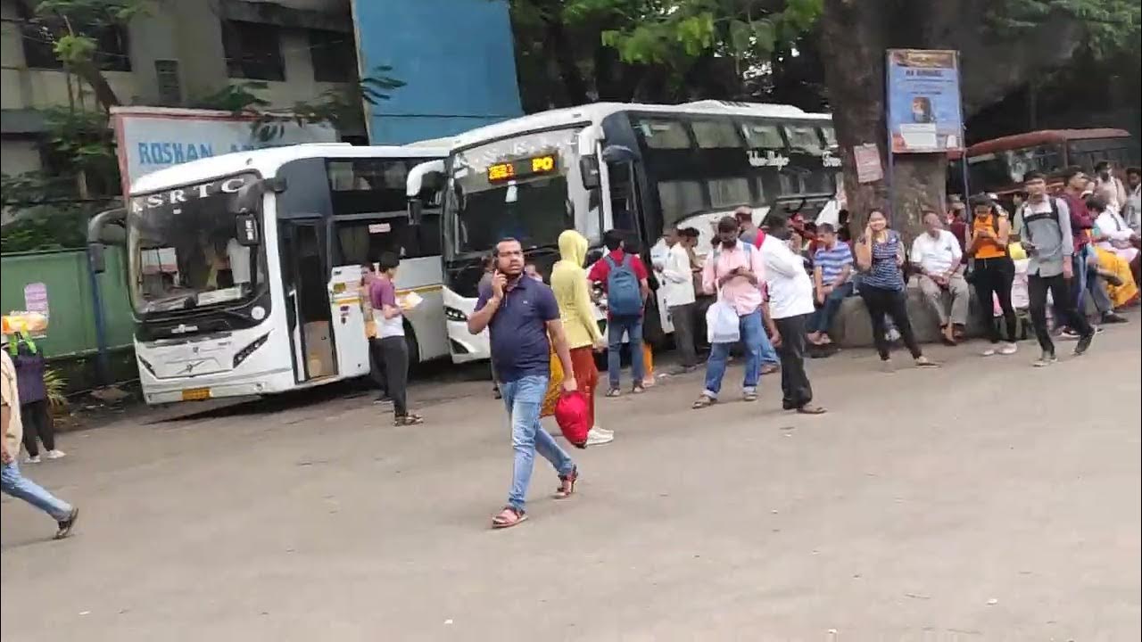 Pune Swargate Bus stand Pt 9 KSRTC Ambaari DreamClass, Shivshahi, Shivneri, KSRTC KKRTC,Hirkani