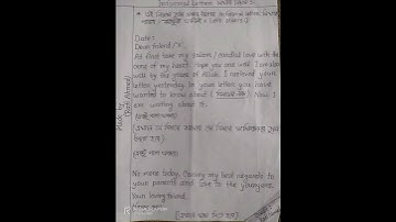 Informal Letter writing most easy tricks.English.