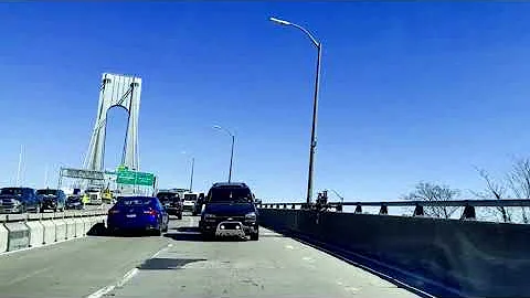 (HD) Verrazzano Bridge (Upper Level), Staten Island to Brooklyn, NYC