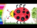 Kumbang Kecil - Berwarna-Warni - Belajar bahasa Inggris - Pelajari Warna - Pelajari Hewan