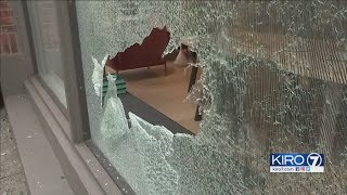 VIDEO: Group of protesters cause damage in Capitol Hill area