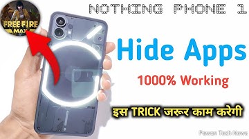 How to Hide & Unhide Apps in Nothing Phone 1, Nothing Phone 1 Hide Apps, App Hide