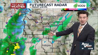 Information 🌧️Shower chances return Friday night, chances for freezing rain Saturday morning Update