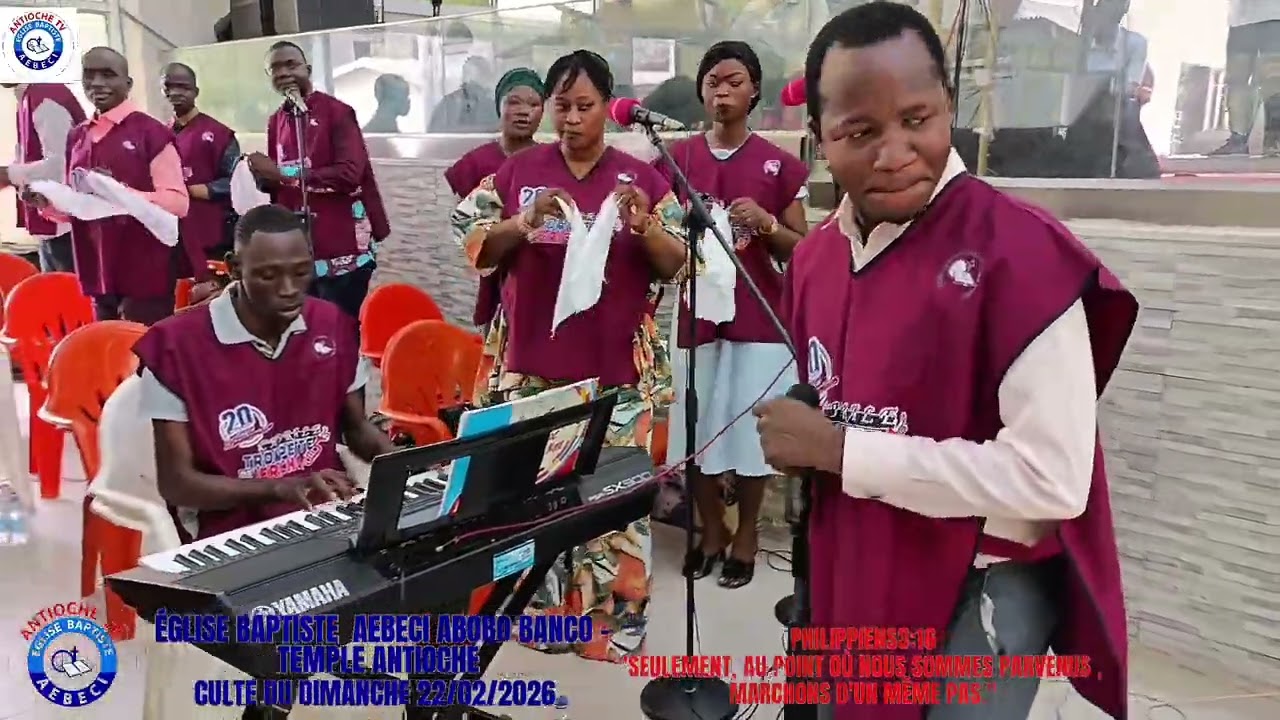 Culte du Dimanche 22/02/2026: suivez la Prestation de la chorale trompette de Jéricho.
