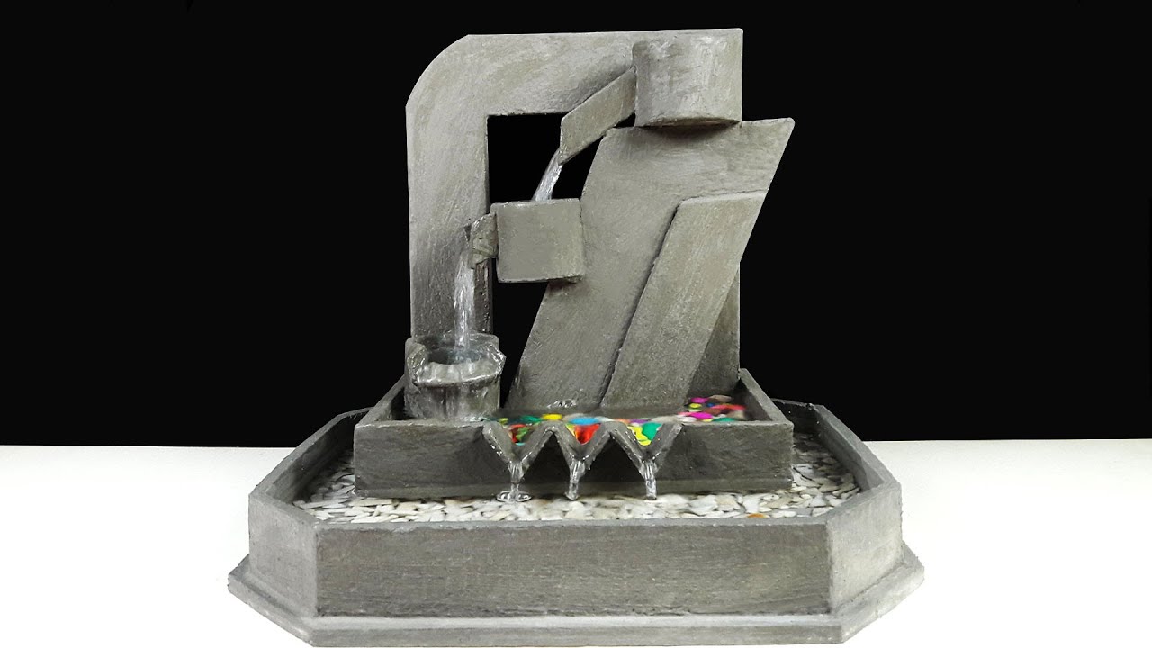 Make a beautiful amazing waterfall fountain for school project Water