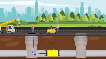 Reparation of Cracked Point In The Sewerage Syst. By Packer (Fabcob Pipe Plug Pipe Test Plug)