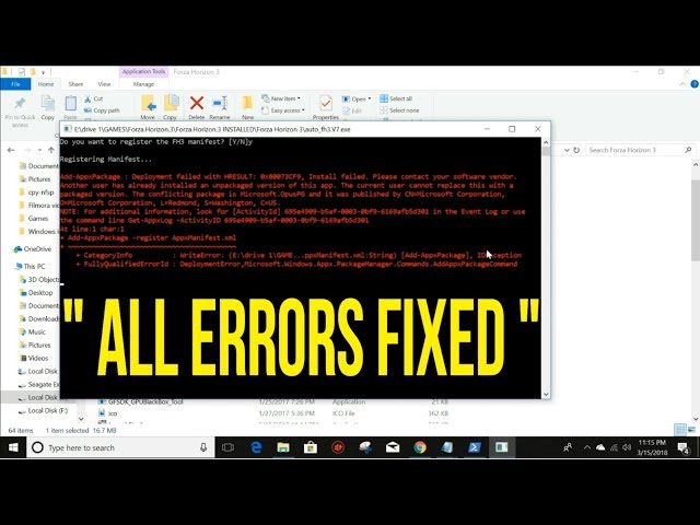 Fix Forza Horizon 3 errors