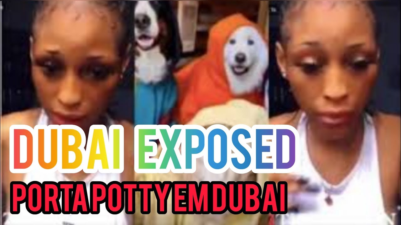 Dubai Porta potty Exposed Dubai influênciadora pobre trabalhando