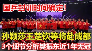 國乒封訓時間確定孫穎莎王楚欽等將赴成都全力備戰巴黎奧運會三個細節分析近一年無冠的樊振東不是狀態原因導致。#乒乓球 #tabletennis #桌球