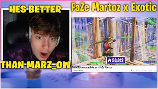 CLIX Reacts to FaZe Martoz & Exotic Montages.. but has NEVER been this IMPRESSED in his Life!