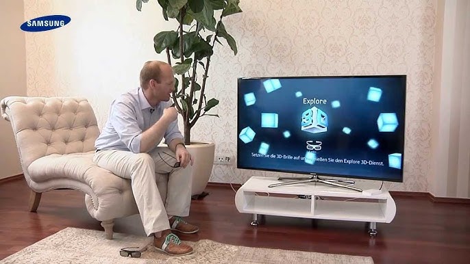 Samsung TV 2014 - 09 3D schauen / Shautter Brille / 2D in 3D - YouTube