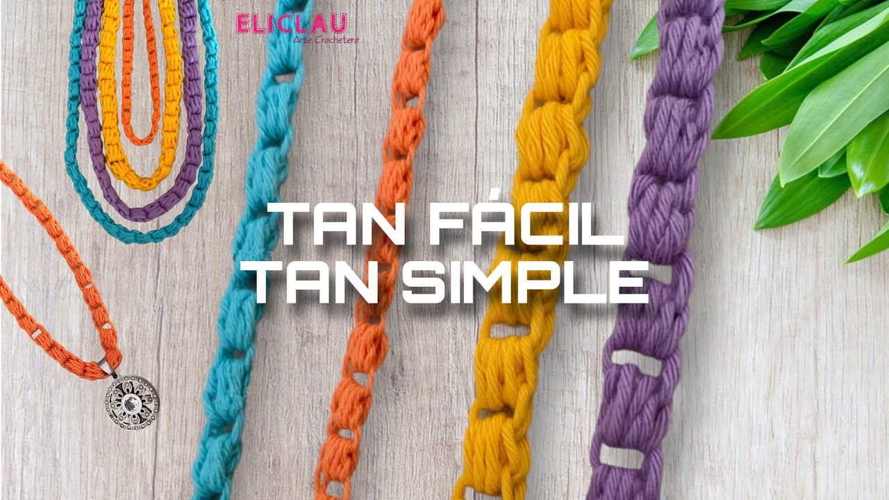 Como tejer una cadena | CORREAS COLLARES 😍| Crochet Fácil | EliClau
