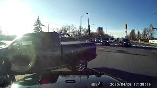 Dashcam - Impatient selfish truck driver