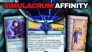 Simulacrum Synthesizer Is *BUSTED* In Affinity - Free Constructs! | Modern | MTGO League Gameplay