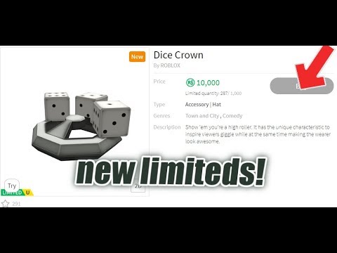 The New Dice Crown On Roblox Youtube - getting big profit from frozen horns roblox trading youtube