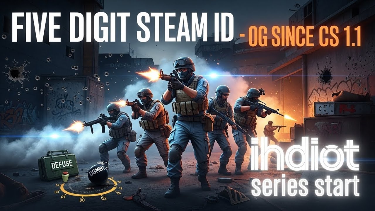 five digit steam id- og since cs 1.1 - ihdiot plays cs2 - series start Part 1 (vert)