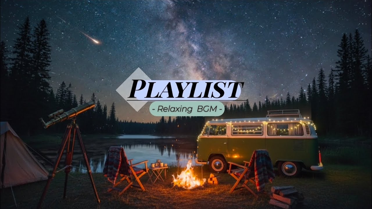 [Playlist] 🌌 은하수 아래 캠프파이어, 별빛 캠핑의 감성 밤 (Stargazing Serenity & Milky Way Dreams) ✨🏕️