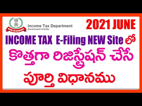 Income tax eFiling New Registration in Telugu -Income Tax Registration-How To Fill Registration Form