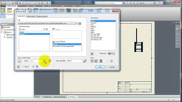 101 Inventor Drawing Tutorial: Base view, projected view