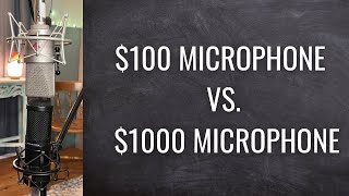 $100 vs. $1000 Microphone. Audio Technica AT2020 vs. Neumann TlM 103