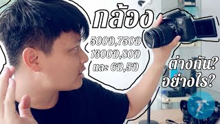 กล้อง 500D,750D,1300D,80Dและ6D,5D ต่างกันยังไง - Take วีดีโอ64