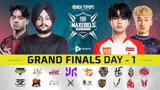 PUBG MOBILE MAXEBELS SHOWDOWN GRAND FIANLS | DAY 1 | Ft. #AE #KONG #YG #HORAA #FL #AG #DRS #VOIN #A1