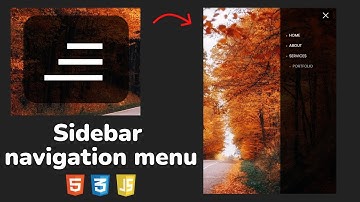 Как сделать боковое вертикально меню используя HTML, CSS & JavaScript || Sidebar navigation menu JS