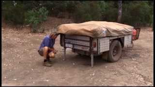 PMX Camper Trailer soft floor tent setup