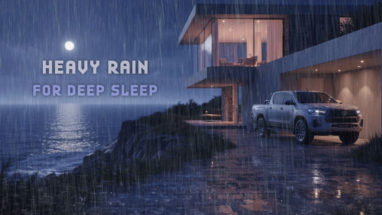 Fall Asleep in Minutes 🌧️🌊 | Soft Coastal Rain at a Quiet Cliffside Home