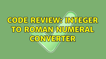 Code Review: Integer to Roman Numeral converter