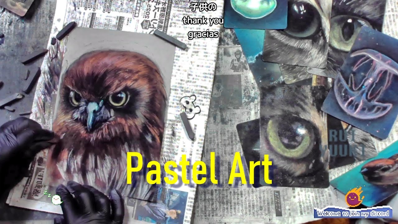 Draw an Owl with Pastels/パステルイラストでフクロウを描こう - YouTube