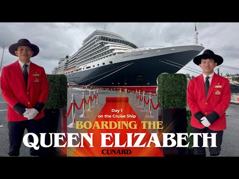 Boarding Cunard's Queen Elizabeth Cruise Ship | Ship tour and daily vlog Video Thumbnail