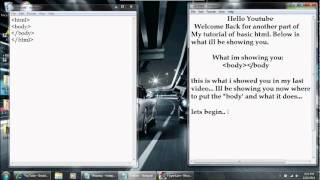 Basic HTML Tutorial Starting from Scratch Part 2