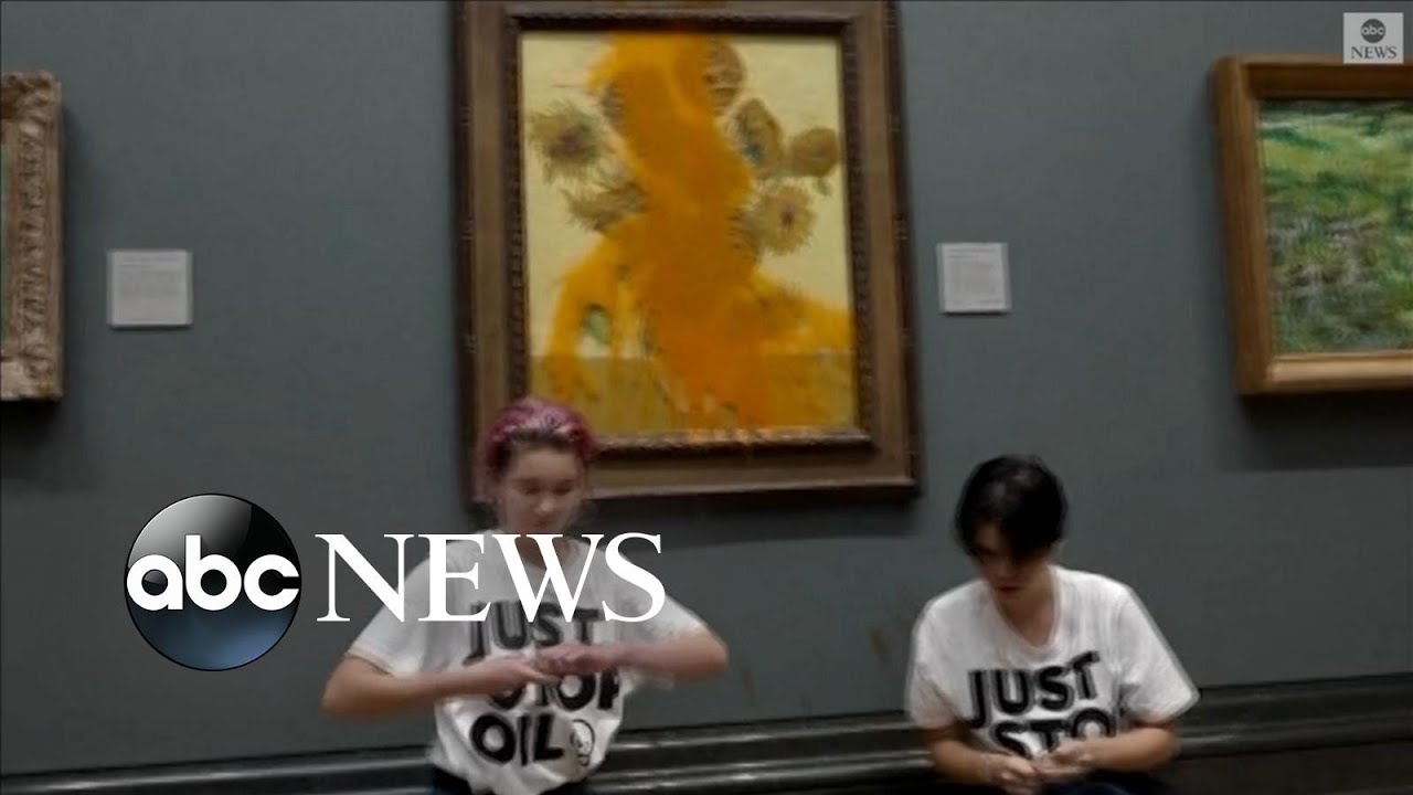 Climate activists throw soup at Van Gogh’s ‘Sunflowers’
