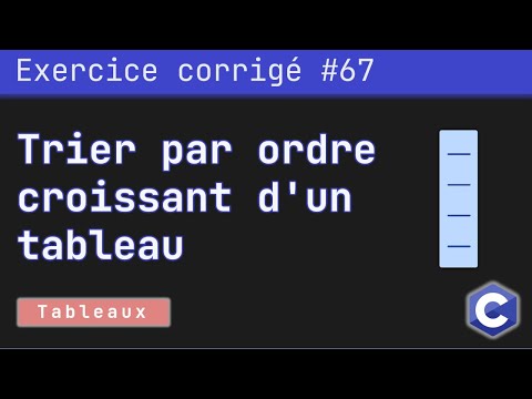 Vidéo: Comment organiser un tableau par ordre croissant en Java?