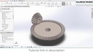 Bevel Gear animation in solidworks with Explanation