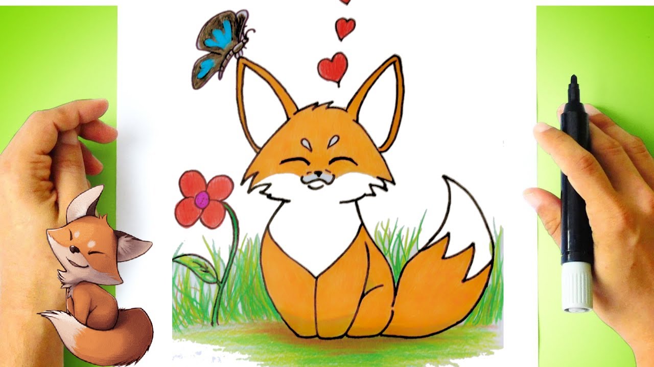 COMO DESENHAR UMA RAPOSA KAWAII FÁCIL 🦊 