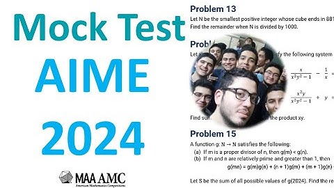 AIME I II 2024 Mock Test Preparation Problems Solutions Olympiad Tutor Math Online Class Course 2023